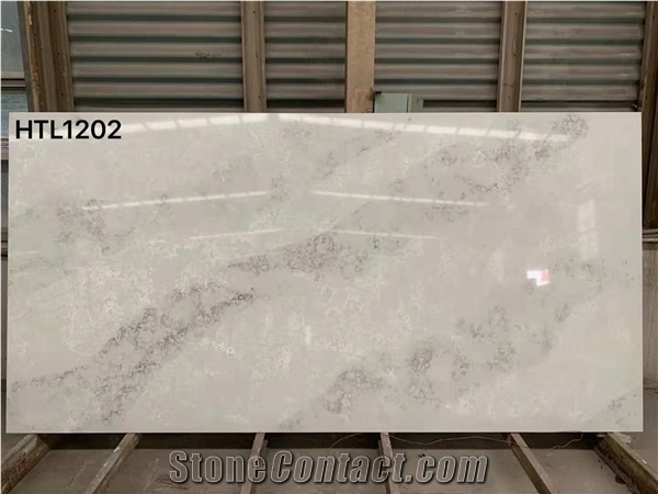 Calacata White Quartz Slabs& Tiles Engineered Stone