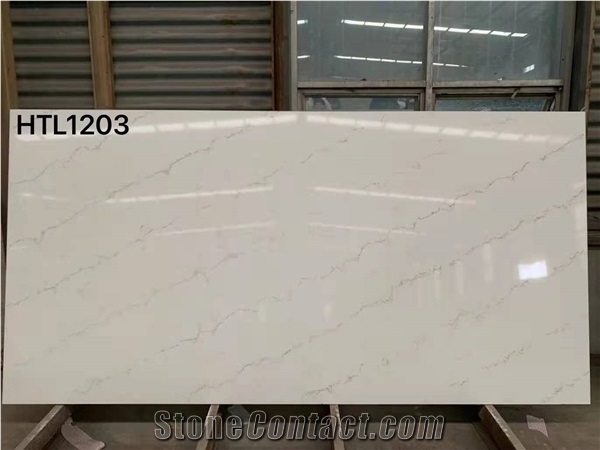 Calacata White Quartz Slabs& Tiles Engineered Stone