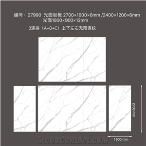 Carrara Statuario Artificial Sintered Stock Stone Slabs