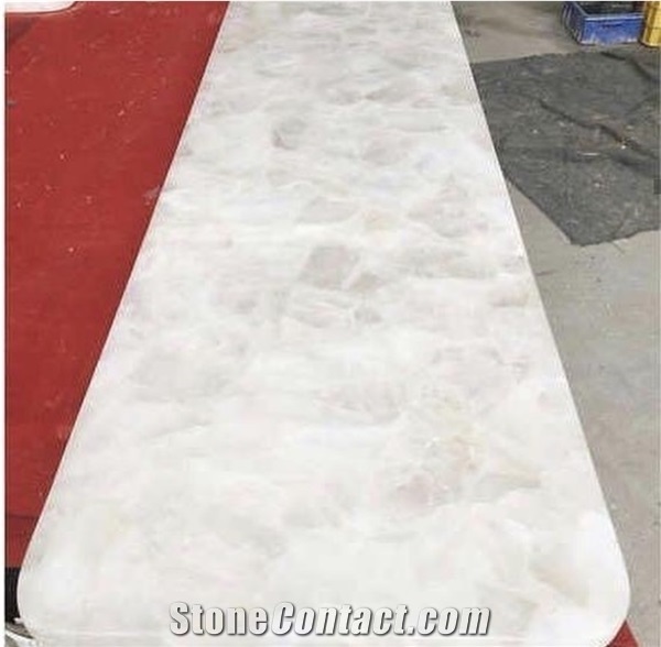 Crystal Super White Gemstone Semiprecious Stone Tiles