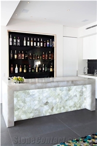 Crystal Super White Gemstone Semiprecious Stone Tiles