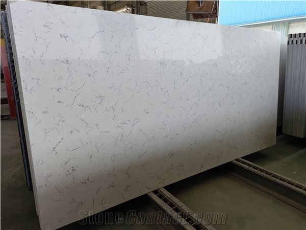 White With Vein Quartz Slabs Stone  Engineered Stone