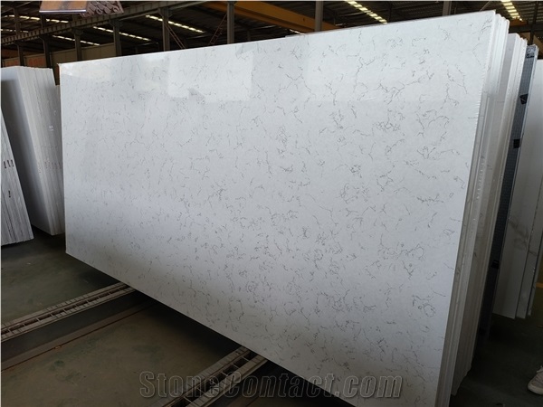 White With Vein Quartz Slabs Stone  Engineered Stone