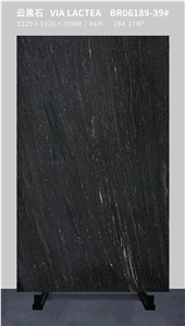Black Via Lactea Granite Stone Big Slabs & Tiles