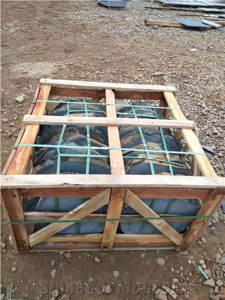 China Grey Basalt Flagstone Irregular Pavers Stone