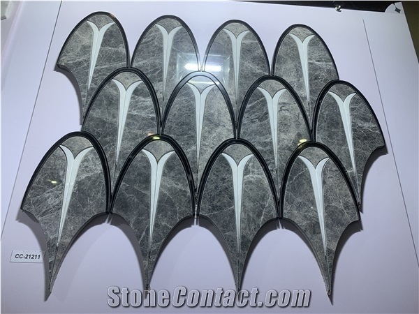 Customer Design New Pattern Jazz White Volakas Marble Mosaic