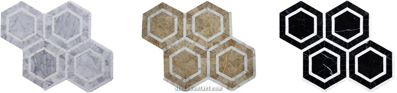Customer Size Water-Jet Mosaic Marble, Free Beautiful Design
