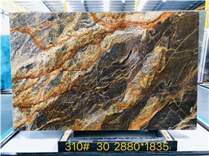 Gold With Black Vein Quartzite Tiles & Slabs