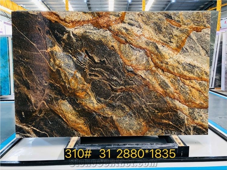 Gold With Black Vein Quartzite Tiles & Slabs