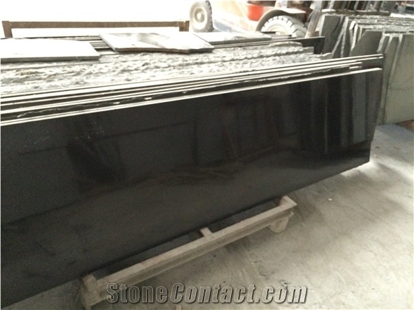 Mongolia Black Granite Slabs And Tiles, Customer Design