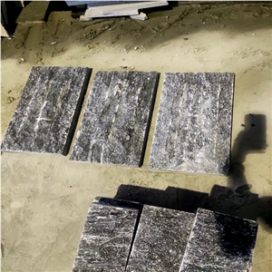 Nero Santiago Granite Split Face Stone, Mushroom Wall Tiles