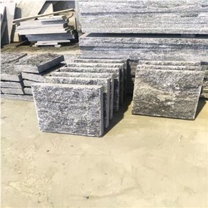 Nero Santiago Granite Split Face Stone, Mushroom Wall Tiles