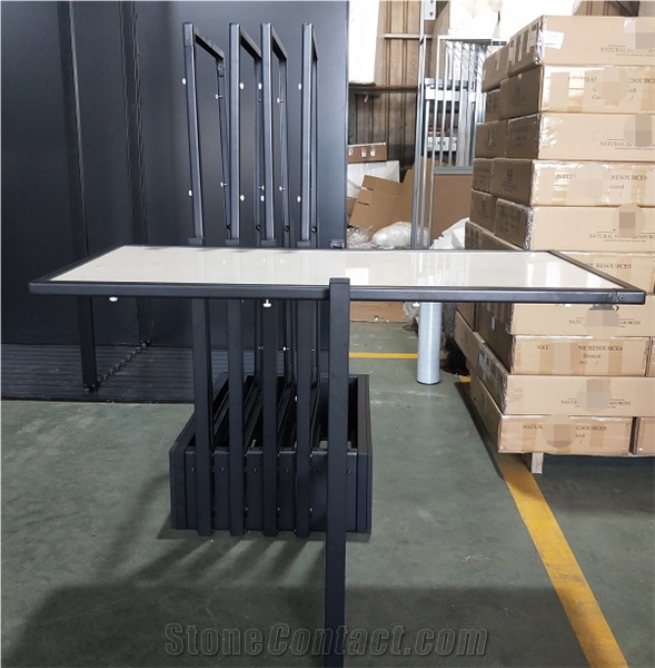 Huge Slab Horizontal Rotating Display Stand Rack