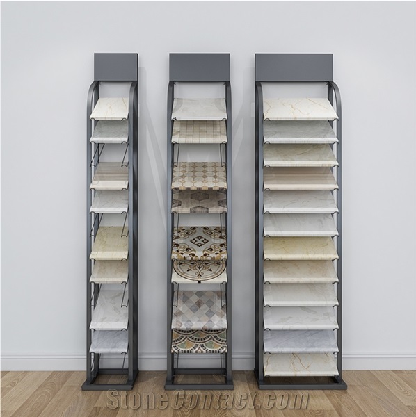 Metal Floor Display Rack For Tile And Stone