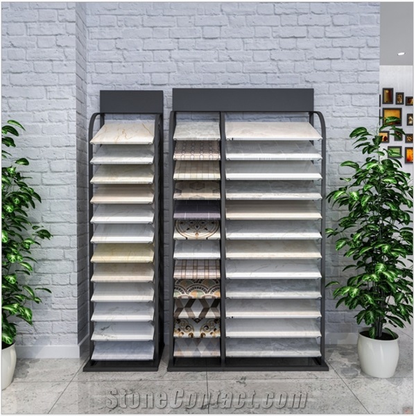 Metal Floor Display Rack For Tile And Stone