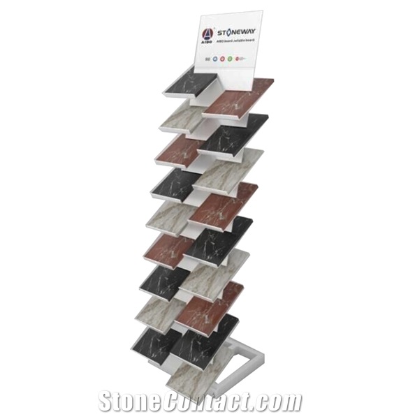 Special Metal Artificial Stone Display Tower Stand
