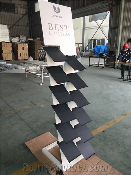 Special Metal Artificial Stone Display Tower Stand