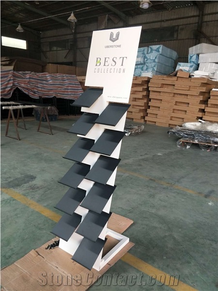 Special Metal Artificial Stone Display Tower Stand