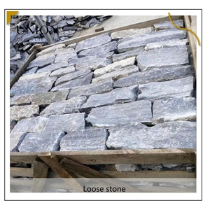 UNION DECO Blue Quartzite Loose Stacked Wall Veneer Stone
