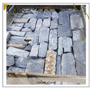 UNION DECO Blue Quartzite Loose Stacked Wall Veneer Stone