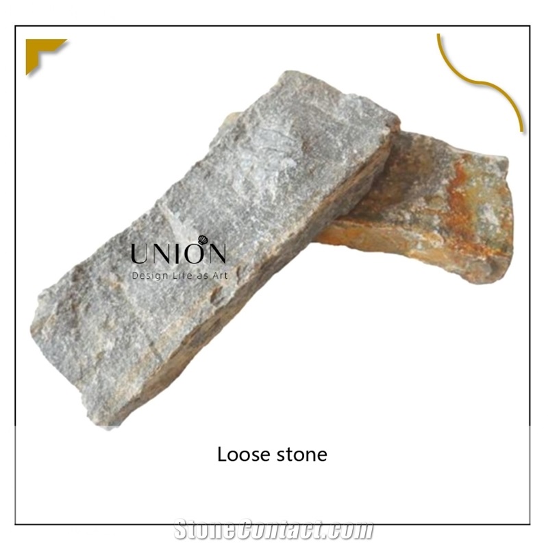 UNION DECO Blue Quartzite Loose Stacked Wall Veneer Stone