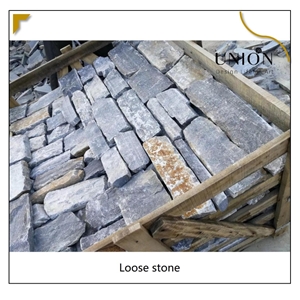 UNION DECO Loose Stone Veneer Blue Quartzite For Wall Cover