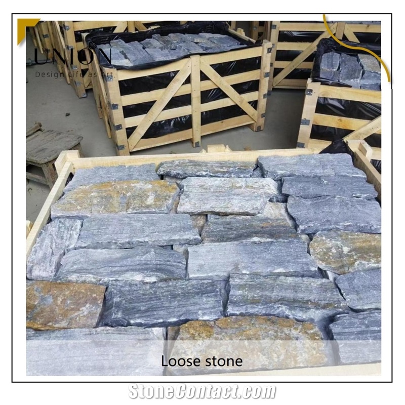 UNION DECO Loose Stone Veneer Blue Quartzite For Wall Cover