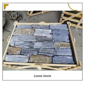 UNION DECO Loose Stone Veneer Blue Quartzite For Wall Cover