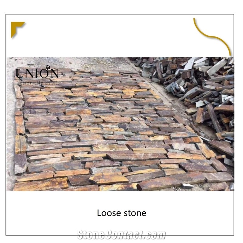 UNION DECO Multicolor Slate Loose Stack Ledge Stone Cladding