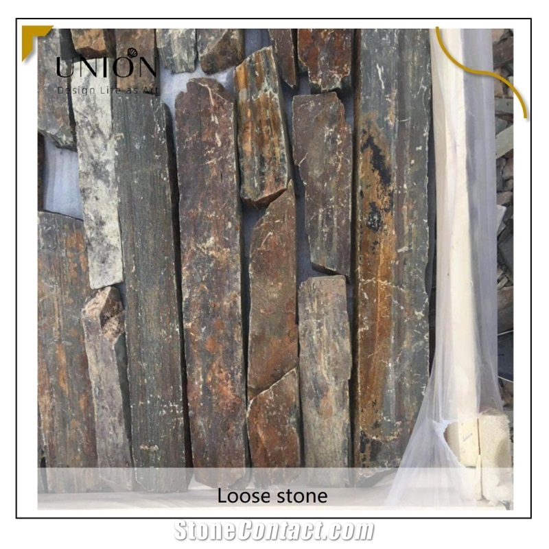 UNION DECO Multicolor Slate Loose Stack Ledge Stone Cladding