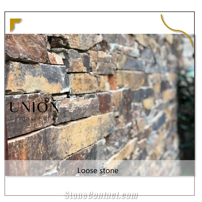 UNION DECO Multicolor Slate Loose Stack Ledge Stone Cladding