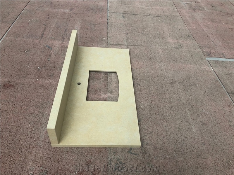 Halila Beige Limestone Bath Countertops