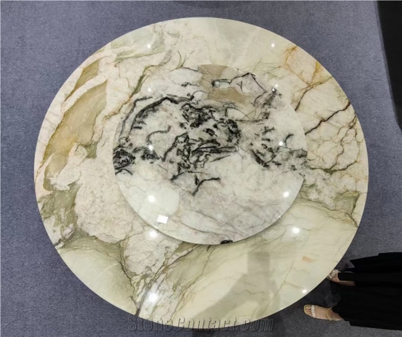 Luxury Marble Round Table Tops Coffee Table Tops