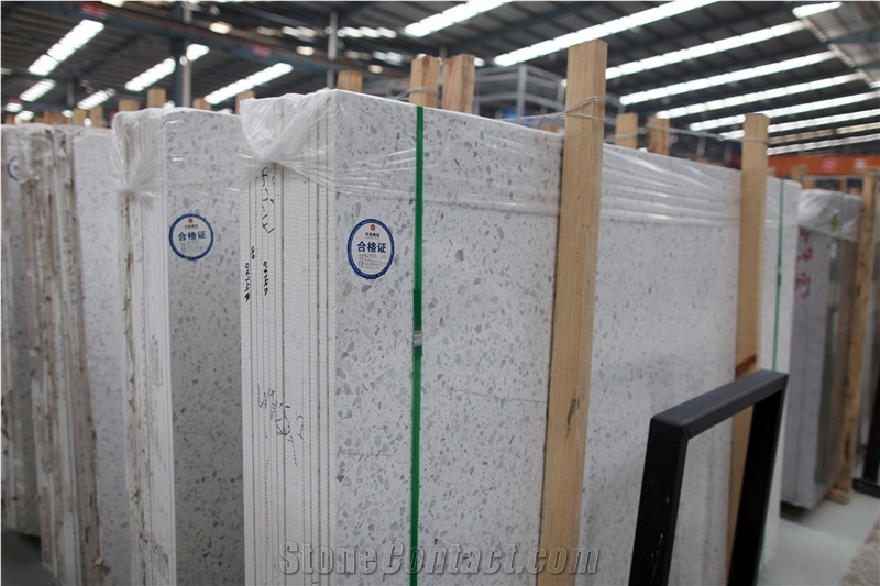 Alps White Terrazzo Slabs&Tiles