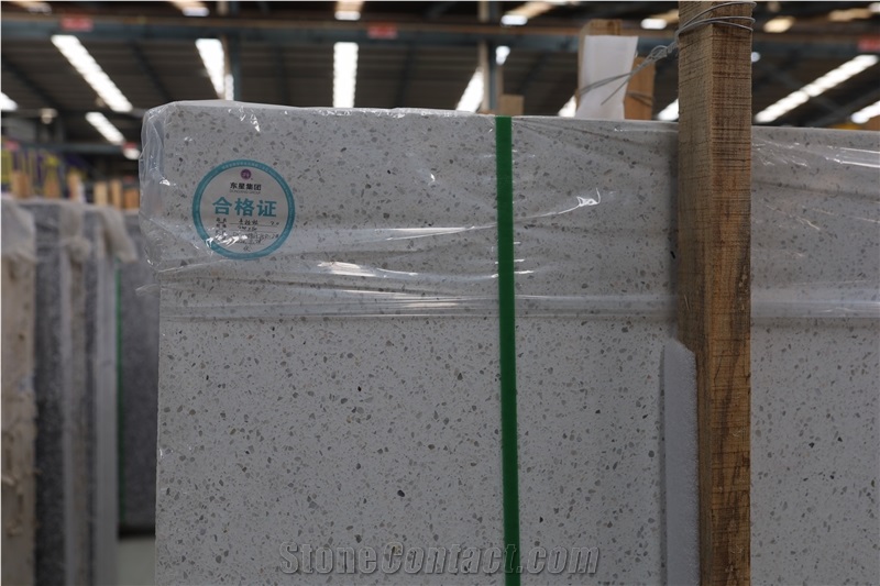 Carrara White Terrazzo Polished Slabs