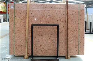 Pink Terrazzo Slab For Bathroom Walling