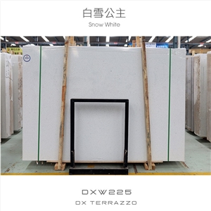 Snow White Artificial Stone Terrazzo Slabs And Tiles