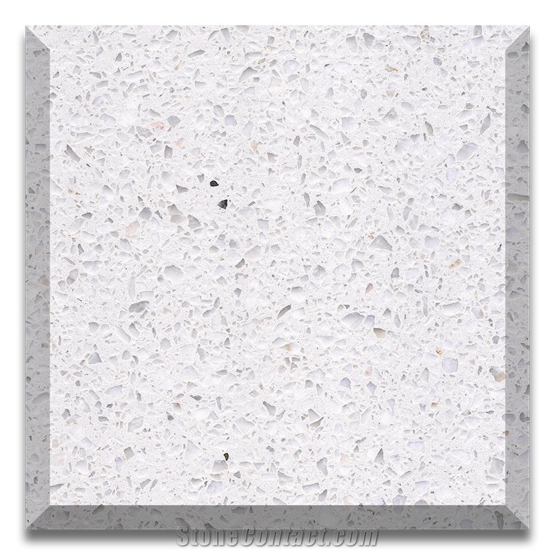 Snow White Artificial Stone Terrazzo Slabs And Tiles