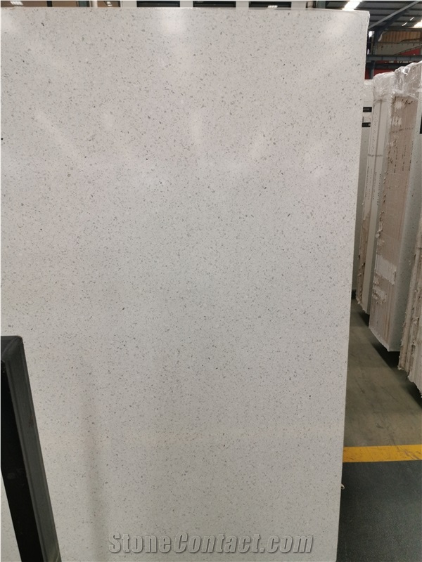 Snow White Artificial Stone Terrazzo Slabs And Tiles