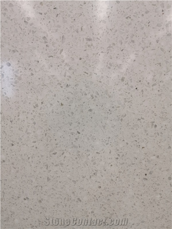 Snow White Artificial Stone Terrazzo Slabs And Tiles