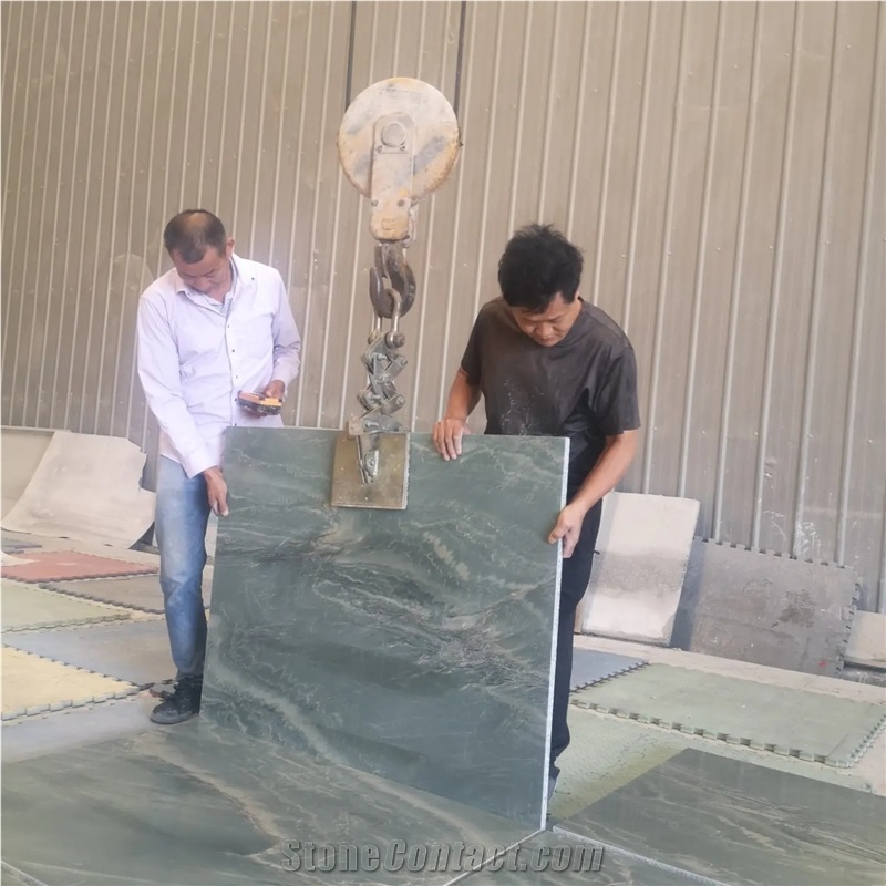Indian Green Marble Backed Composite Panels For Indoor Fabrication