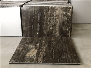 Silver Travertine 3Mm ACM Backer For Wall Decoration