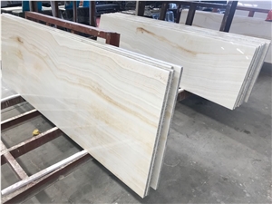 Vanilla White Jade Cream Onyx Composite Stone Panels