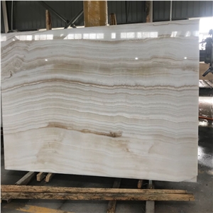 Vanilla White Jade Cream Onyx Composite Stone Panels