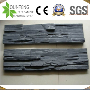 Black Culture Stone Wall Cladding China Slate Ledger Panel