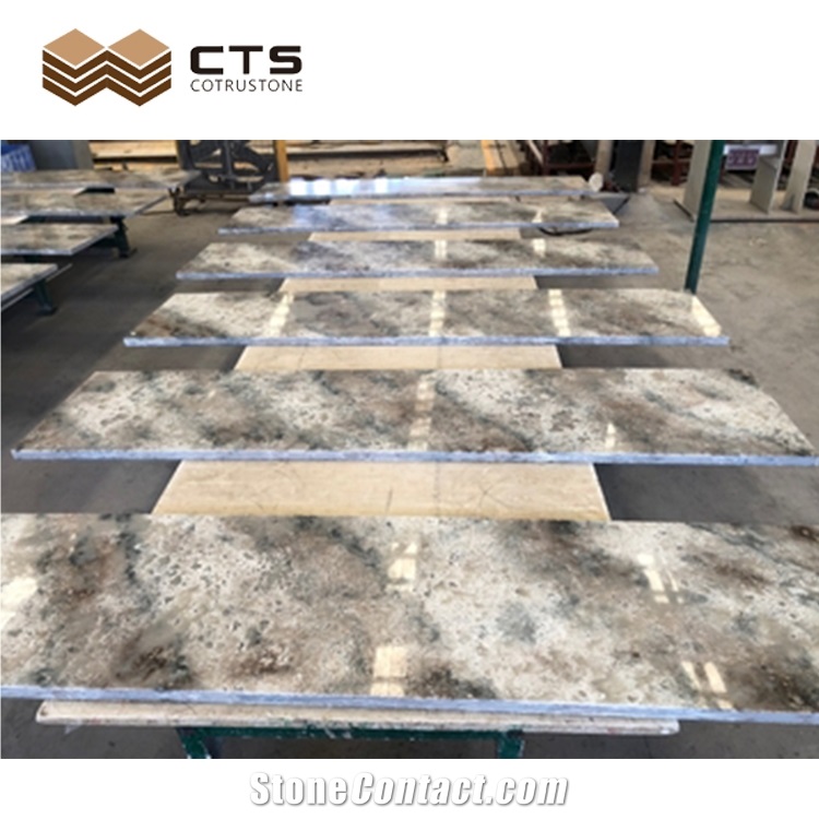 Good Look New Arrival Brown Veins Artificial Quartz Worktop