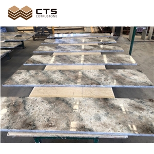 Good Look New Arrival Brown Veins Artificial Quartz Worktop