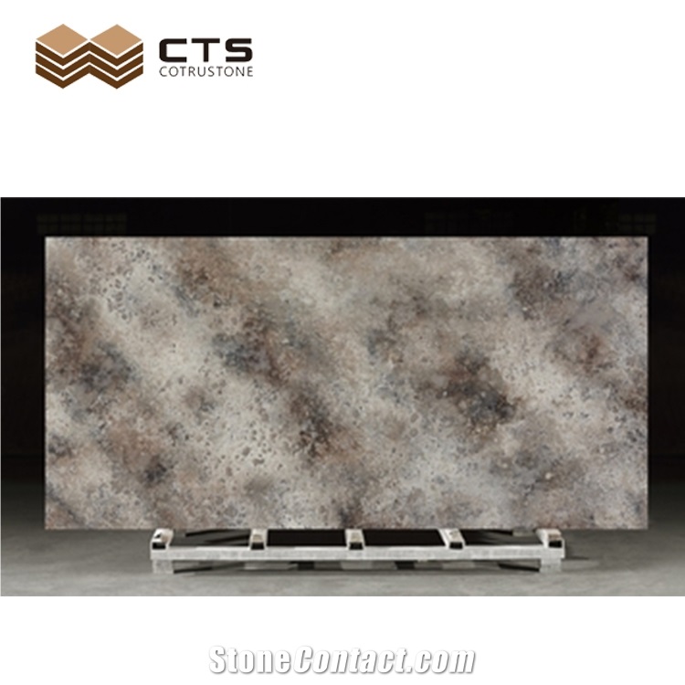 Good Look New Arrival Brown Veins Artificial Quartz Worktop