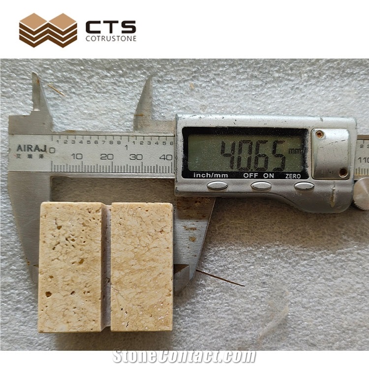 Beige Travertine Name Card Holder Custom Size Wholesale