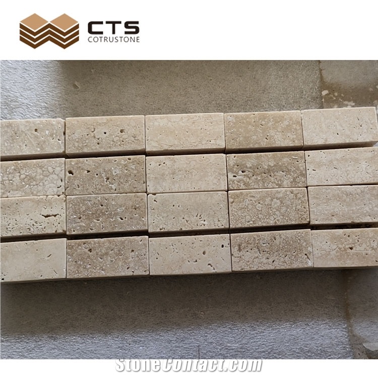 Beige Travertine Name Card Holder Custom Size Wholesale